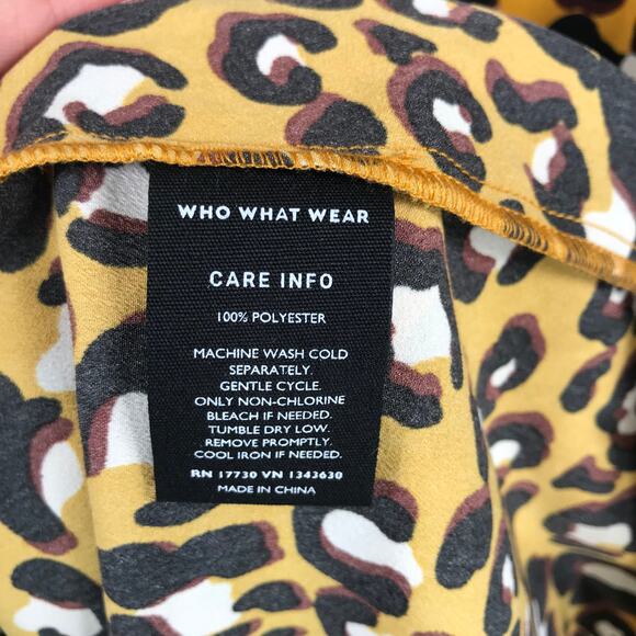 Who What Wear Dress Medium Leopard Ruffle Feminine‎ Resort Mediterranean Cruise - Picture 11 of 12